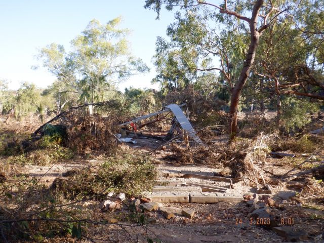 Photo of damaged infrastructure at the national park caused by the flooding.