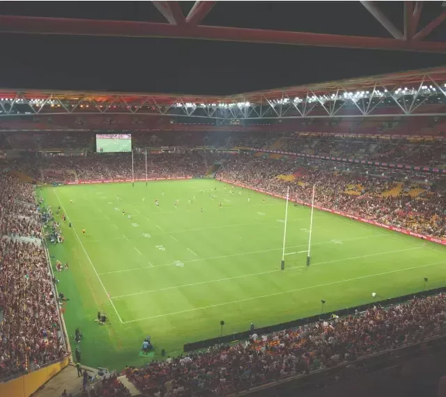 Aerial photo of Suncorp Stadium in Brisbane
