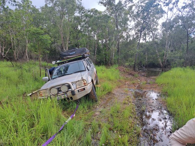 Bogged car