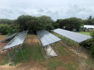 Photo of solar panel array at a campground on K'Gari
